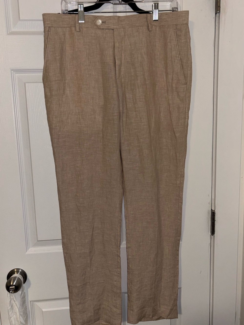 Tommy Hilfiger Tan 100% Linen Pants